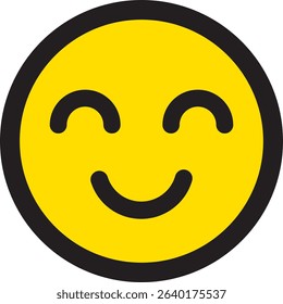 Smile icon, smiling face illustration