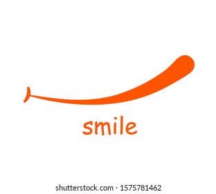 Smile icon, smiling sign, label, logo - stock vector