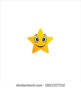 icono de sonrisa para ilustración de vector de logotipo de estrella