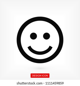 Smile Icon, stock vector illustration flat design