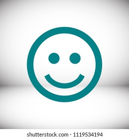 Smile Icon, stock vector illustration flat design