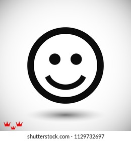 Smile Icon, stock vector illustration flat design