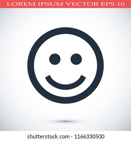 Smile Icon, stock vector illustration flat design