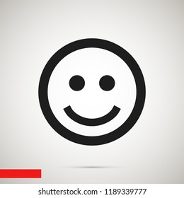 Smile Icon, stock vector illustration flat design