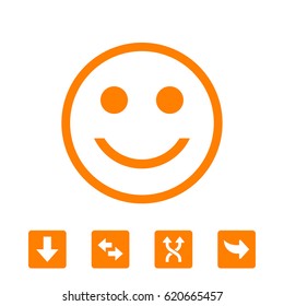 Smile icon stock vector illustration flat design