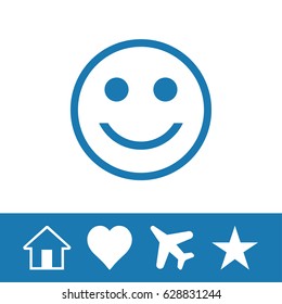 Smile icon stock vector illustration flat design