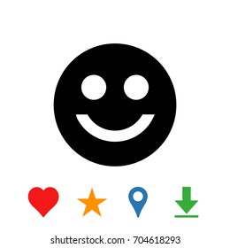 Smile icon stock vector illustration flat design