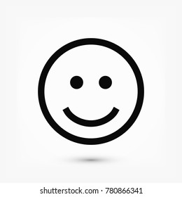 Smile Icon, stock vector illustration flat design