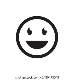 Smile icon symbol vector.on white background.