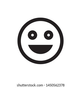 Smile icon symbol vector.on white background.