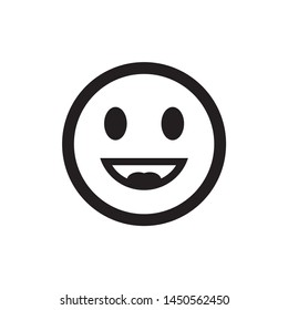 Smile icon symbol vector.on white background.
