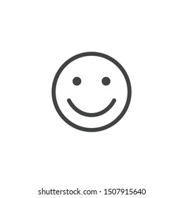 Smile icon template color editable. Smile symbol vector sign isolated on white background.