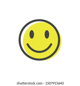 Smile icon template color editable. Smile symbol vector sign isolated on white background.