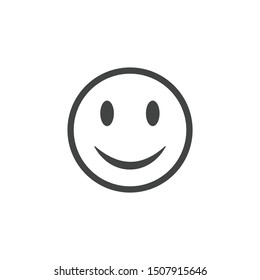 Smile icon template color editable. Smile symbol vector sign isolated on white background.