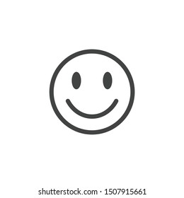 Smile icon template color editable. Smile symbol vector sign isolated on white background.