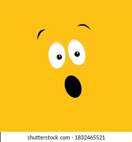 Smile icon template design. Smiling emoticon vector logo on yellow background. Face line art style
