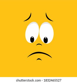 Smile icon template design. Smiling emoticon vector logo on yellow background. Face line art style