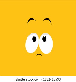 Smile icon template design. Smiling emoticon vector logo on yellow background. Face line art style