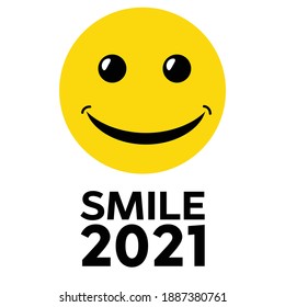 Smile icon template design. Smiling emoticon vector logo