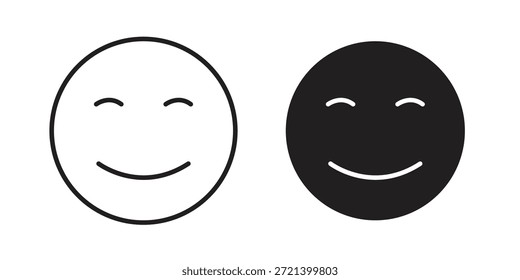 Icono de la sonrisa para la Plantilla. Conjunto de gráficos de Vector de iconos