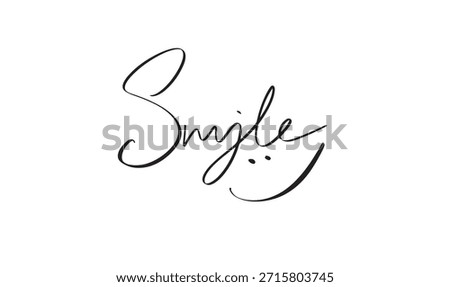 smile icon text font calligraphy hand written lettering script black color object icon smile icon happy greeting card positive holiday emotion feeling smile face dentist dental smile icon banner word