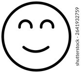 Smile icon Thin line vector design