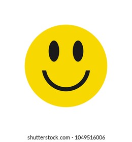 Smile Icon in trendy flat style isolated on white background. Happy face symbol for web design.