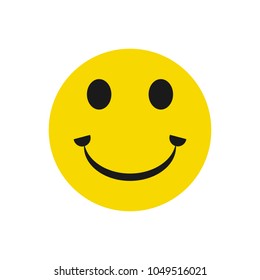 Smile Icon in trendy flat style isolated on white background. Happy face symbol for web design.