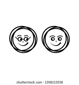 Smile Icon in trendy flat style isolated on grey background. Happy face symbol for your web site design, logo, app