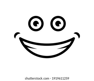 Smile Icon in trendy flat style isolated on grey background. Happy face symbol for your web site design, logo, app, UI. Vector illustration, EPS10