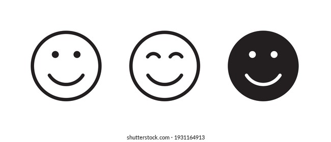 Smile Icon in trendy flat style isolated on white background. Happy face, smiley face icons - Shutterstock ID 1931164913