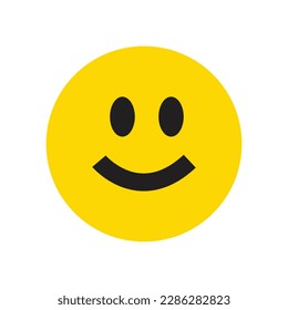 Icono sonriente en un estilo plano de moda aislado en un fondo gris.