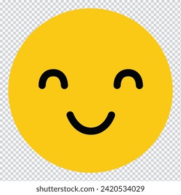 Smile Icon in trendy flat style isolated on white background. Happy face, smiley face icons