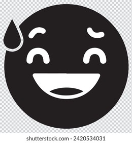 Smile Icon in trendy flat style isolated on white background. Happy face, smiley face icons