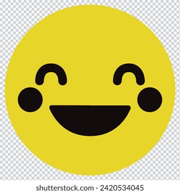 Icono sonriente en un estilo plano de moda aislado en un fondo blanco. Cara feliz, iconos sonrientes