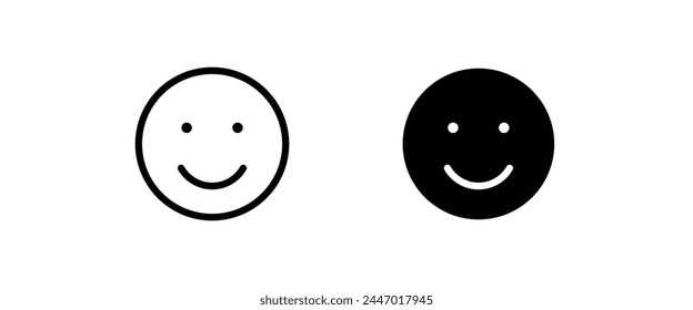 Smile Icon in trendy flat style isolated on white background. Happy face, smiley face icons