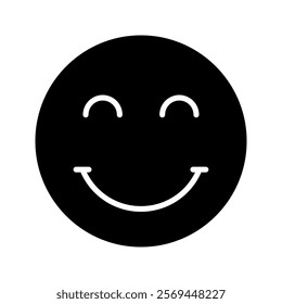 Smile Icon in trendy flat style isolated on white background. Happy face, smiley face icons