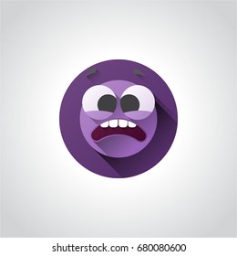 Smile Icon in trendy flat style isolated on grey background. Afraid face symbol for your web site design, logo, app, UI. Vector illustration