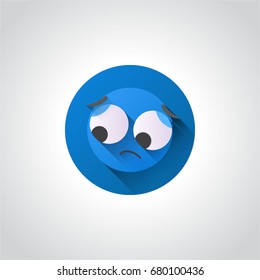 Smile Icon in trendy flat style isolated on grey background. Sad face symbol for your web site design, logo, app, UI. Vector illustration