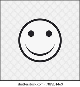 Smile Icon in trendy flat style isolated on grey background.