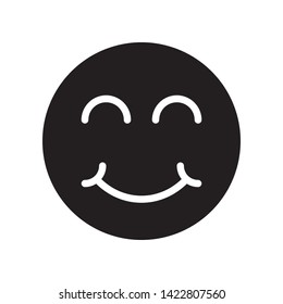 Smile icon in trendy glyph style design. Vector graphic illustration. Suitable for website design, logo, app and ui. EPS 10.