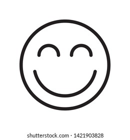 Smile icon in trendy outline style design. Vector graphic illustration. Suitable for website design, logo, app and ui. Editable vector stroke. EPS 10.