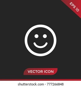 Smile icon vector.