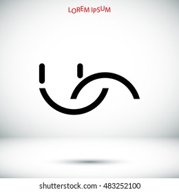 smile icon, vector best flat icon, EPS