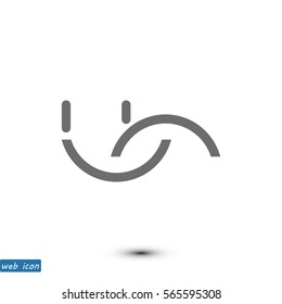 smile icon, vector best flat icon, EPS