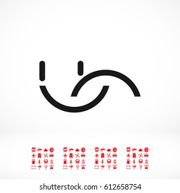 smile icon, vector best flat icon, EPS