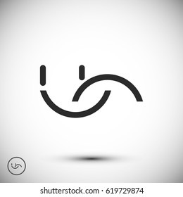 smile icon, vector best flat icon, EPS