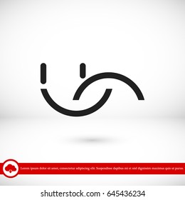smile icon, vector best flat icon, EPS