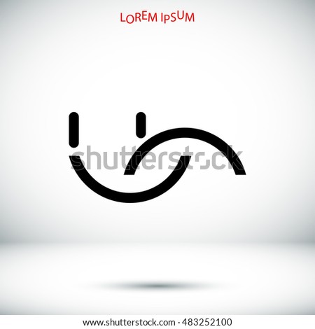 smile icon, vector best flat icon, EPS