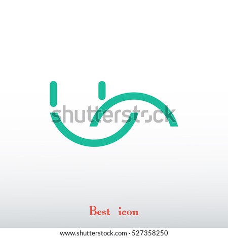 smile icon, vector best flat icon, EPS